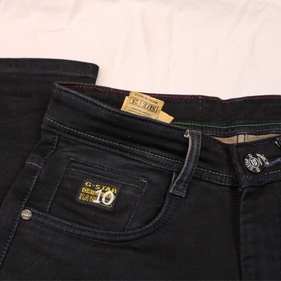 G Star Raw Jeans Men's Size 28 Tailored Fit Black Faded Stretch Denim 3301 D48 - Picture 12 of 16